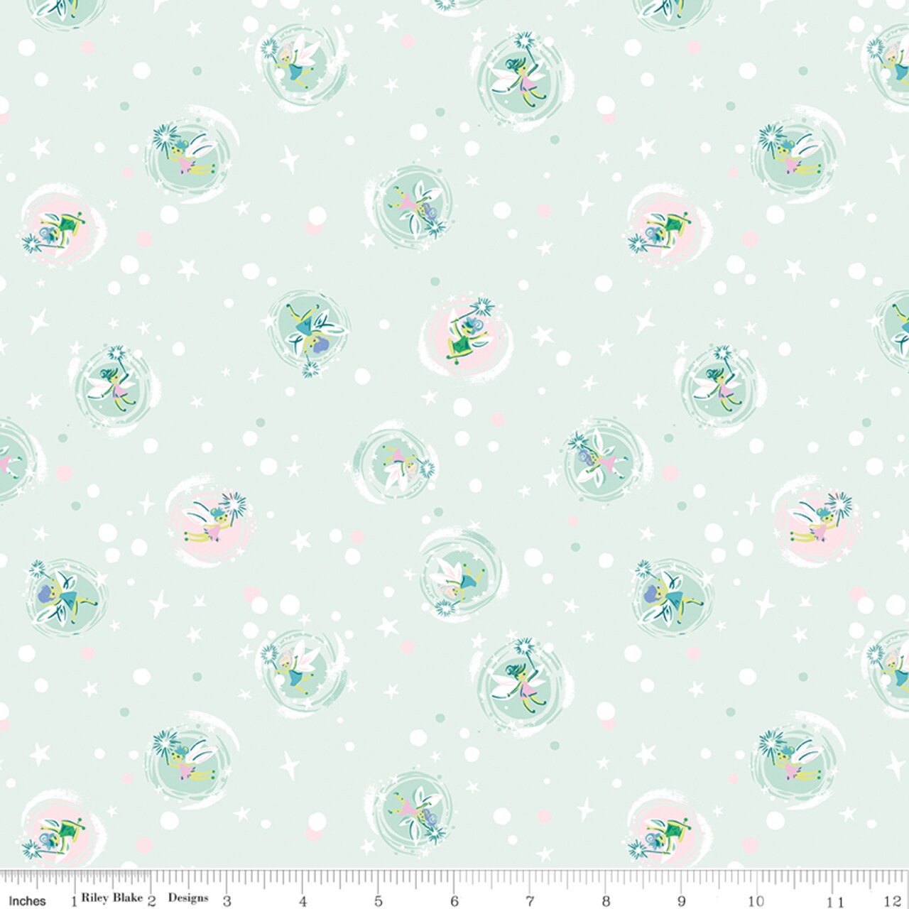 Tink in Mist (c15904-mist) | Forever Neverland | Jill Howarth | Riley Blake